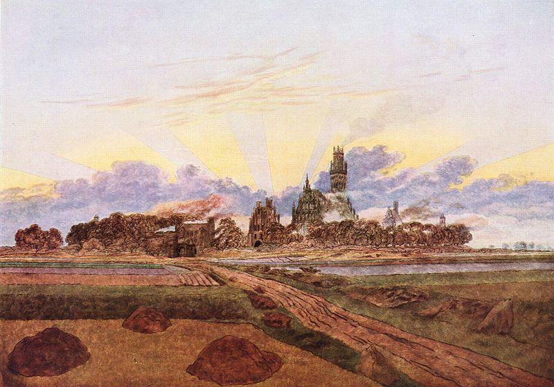 Caspar David Friedrich Brennendes Neubrandenburg